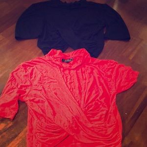 Top shop crop tops both for ten